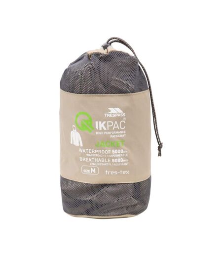Trespass Adults Unisex Qikpac Packaway Waterproof Jacket (Oatmilk)