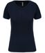 T-shirt professionnel DayToDay pour femme - WK3021 - bleu marine et bleu roi