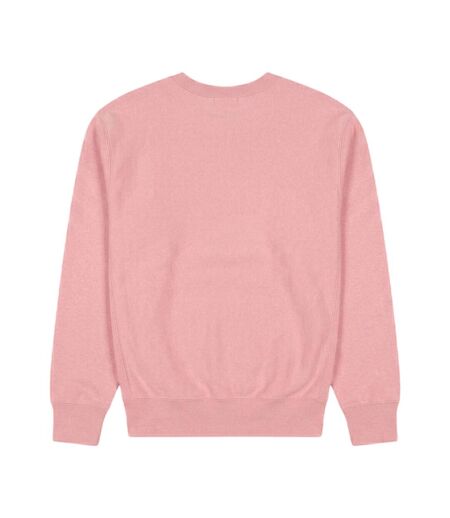 Mens Crew Neck Regular Long-sleeved Sweatshirt Pink Champion