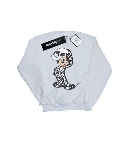 Disney Sweatshirt Mickey Mouse Skeleton Femme/Ladies (Blanc) - UTBI27209