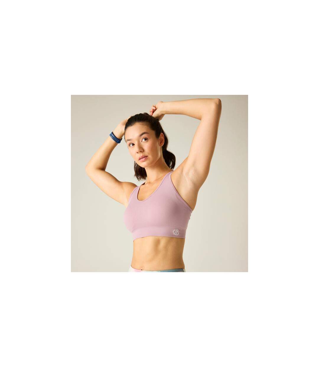 Womens/ladies React Sports Bra Mauve Shadow Dare 2B-1