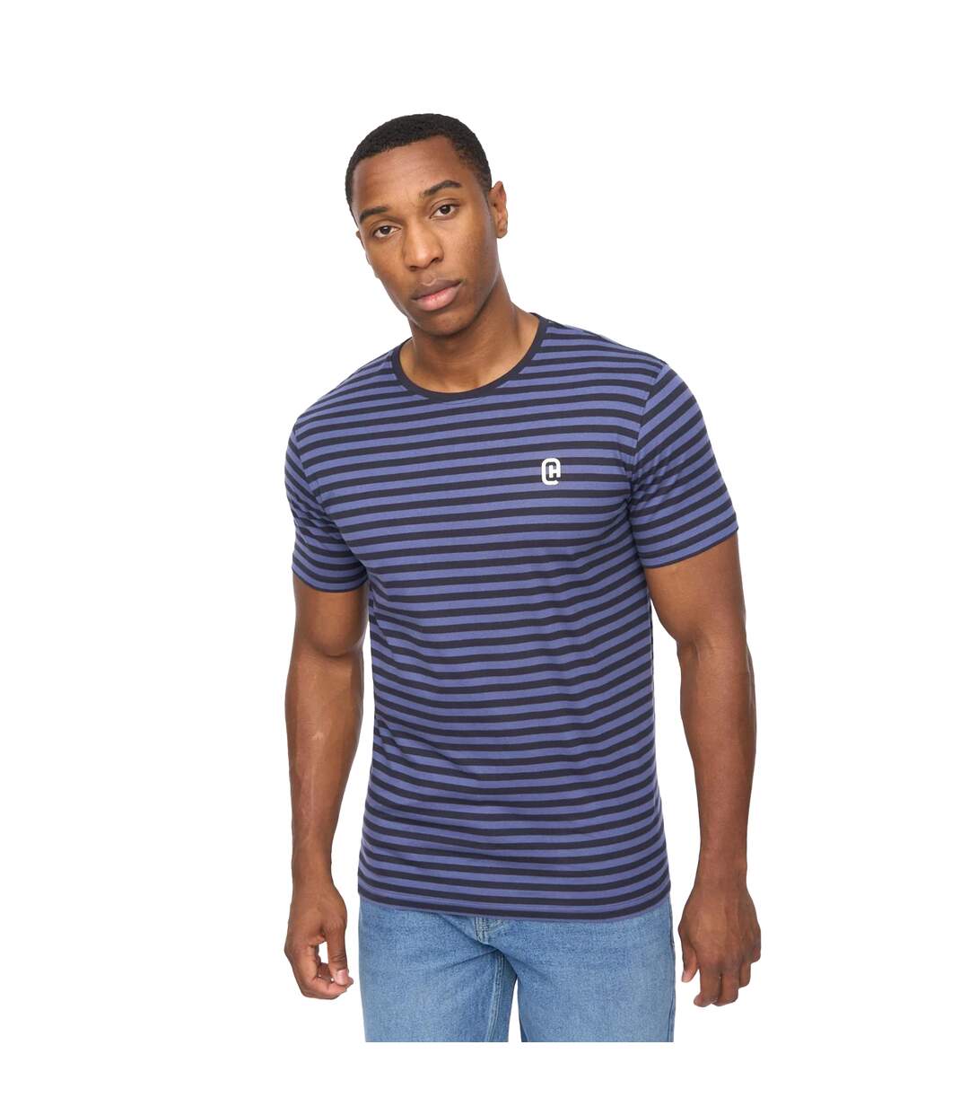 T-shirt Loppins Homme Bleu Marine Crosshatch-2