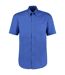 Mens oxford short-sleeved formal shirt royal blue Kustom Kit