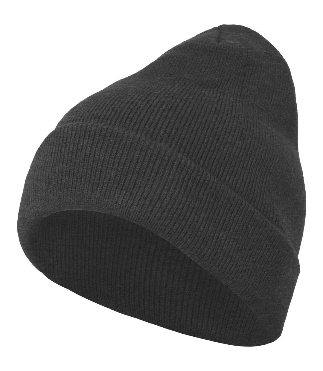 Adults unisex heavy knit beanie charcoal Build Your Brand-1