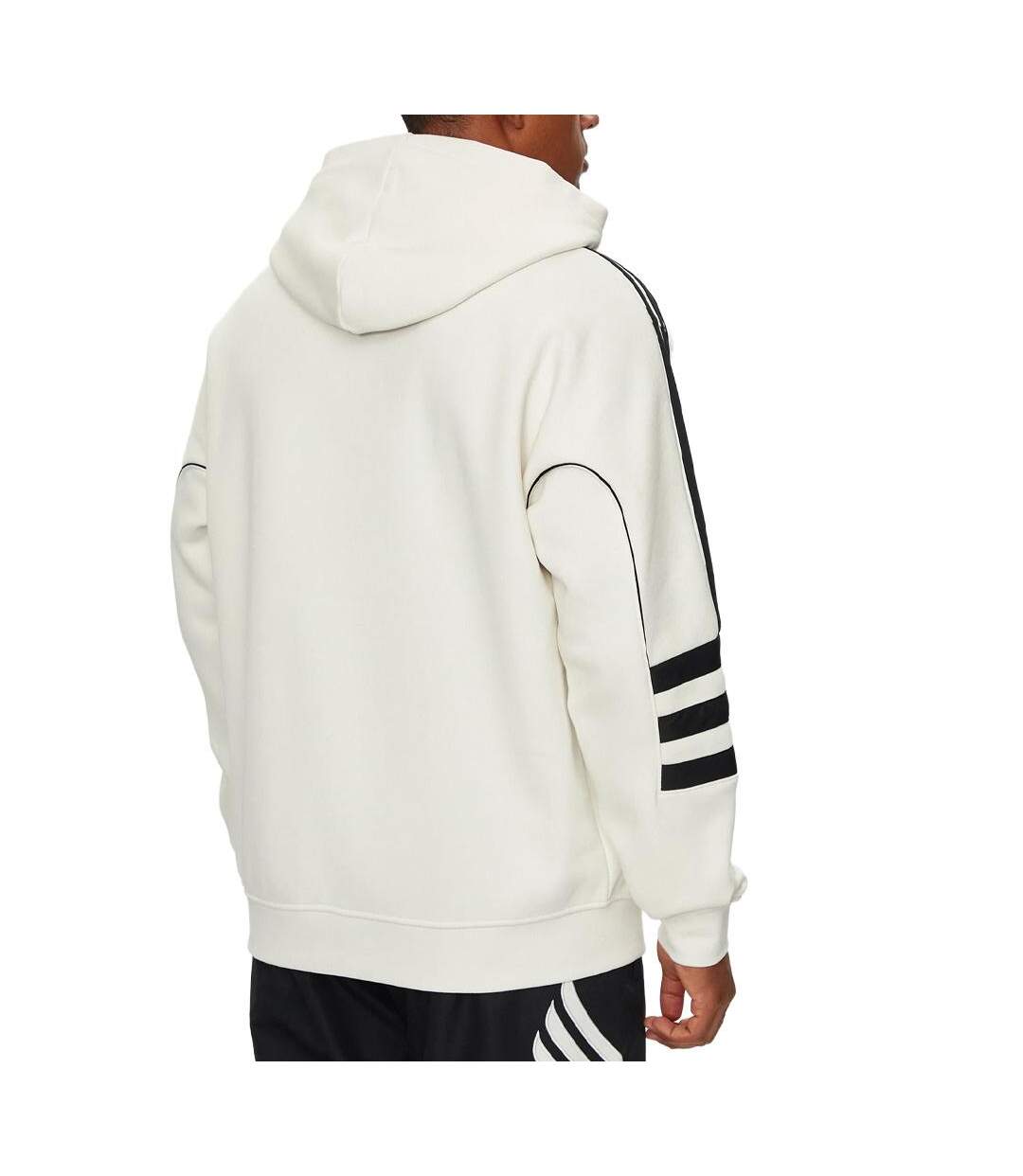 Sweat blanc/gris homme adidas q3-2