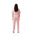Womens/ladies Loungewear Fleece Relaxed Fit Joggers Pink Lacoste-2