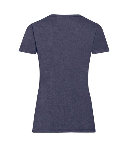 Fruit Of The Loom Ladies/Womens Lady-Fit Valueweight Short Sleeve T-Shirt (Pack (Vintage Heather Navy)