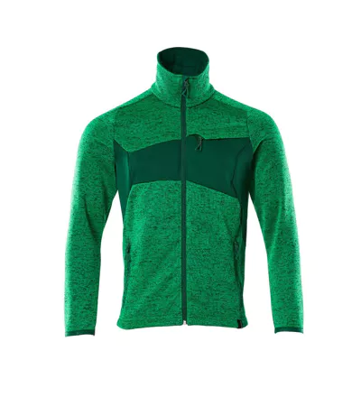 Mens Accelerate Knitted Jacket Grass Green Green Mascot