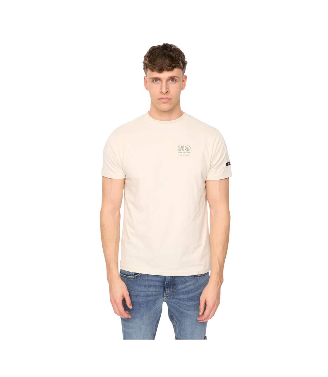 Mens Lynnfold T-shirt Light Stone Duck And Cover-2