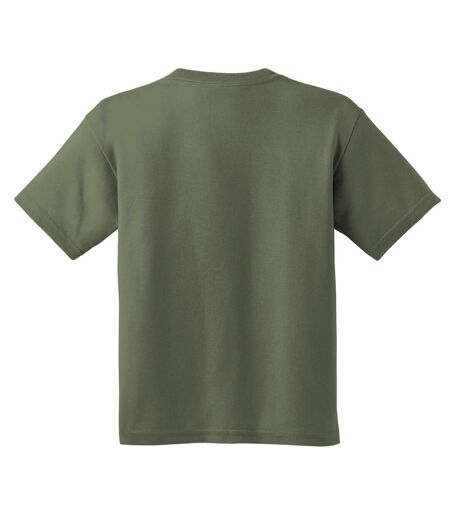 Youth Unisex Heavy Cotton T-shirt Military Green Gildan
