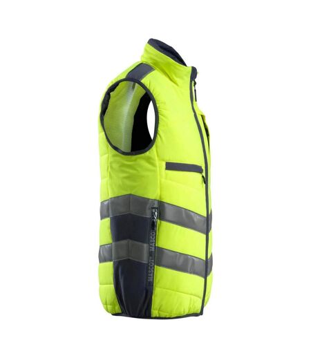 Gilet Haute Visibilité Safe Supreme Grimsby Adulte Jaune Fluo Bleu Marine Foncé Mascot