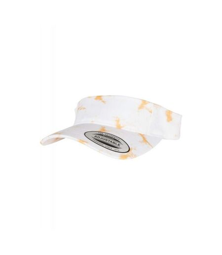 Unisex adult flexfit batik dye visor cap orange/white Yupoong