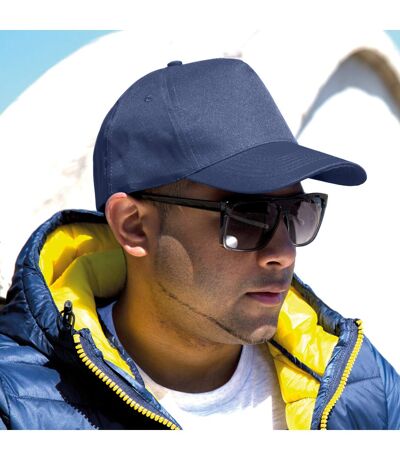 Result Unisex Core Boston 5 Panel Printers Baseball Cap (Pack of 2) (Navy Blue) - UTBC4231