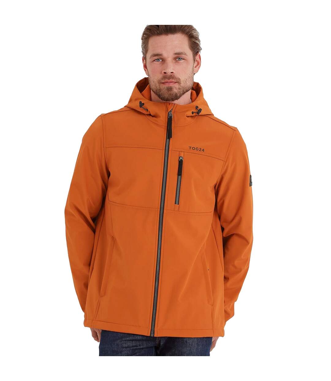 TOG24 Mens Truro Softshell Hooded Jacket (Orange foncé) - UTTG222-3