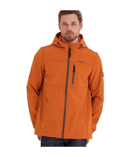 TOG24 Mens Truro Softshell Hooded Jacket (Orange foncé) - UTTG222