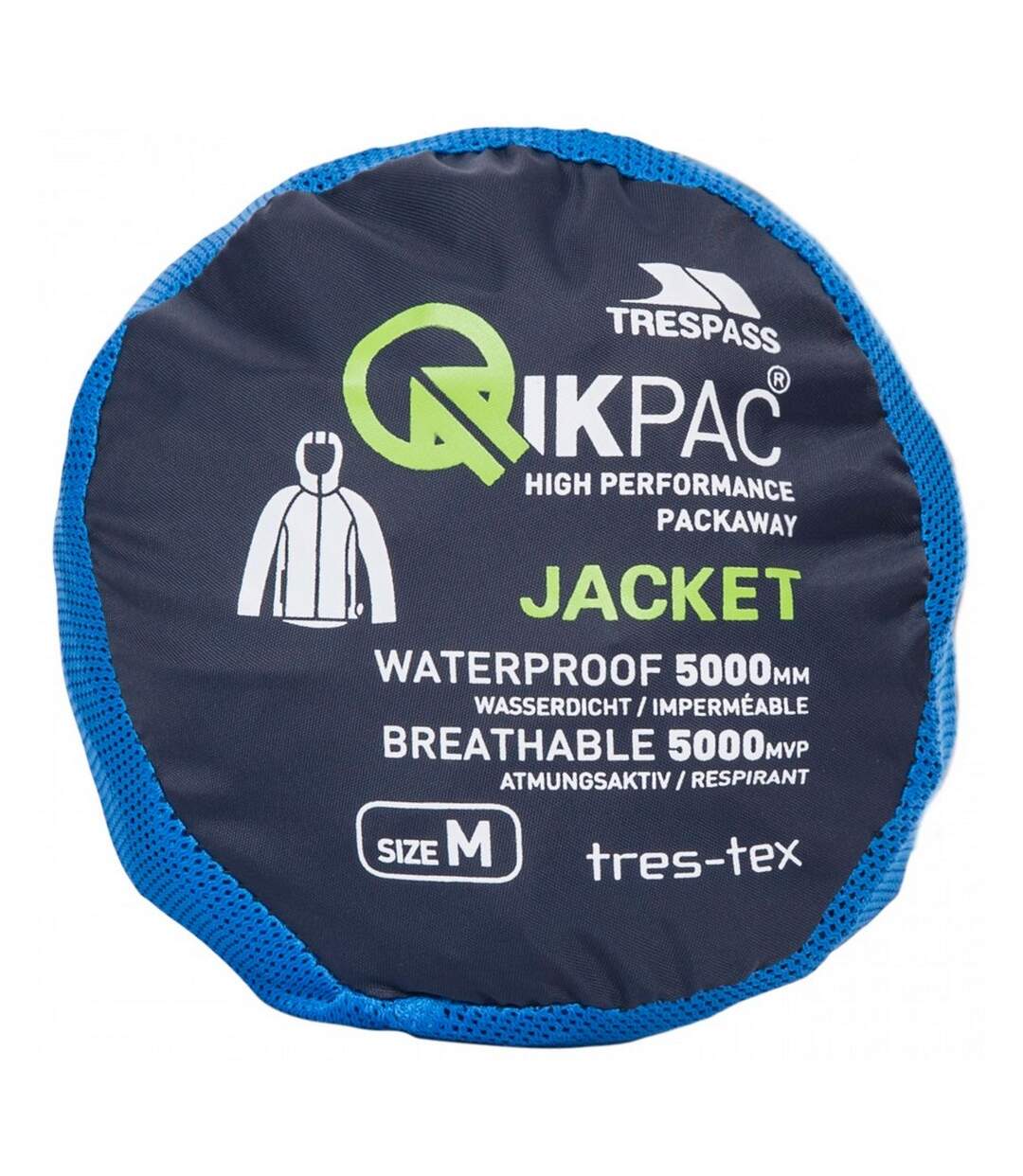 Qikpac X Unisex Packaway Jacket Nasvy Blue Trespass-3