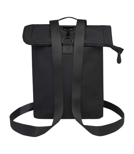 Turner roll top 12l laptop backpack one size solid black Floso