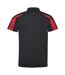 AWDis Just Cool Mens Short Sleeve Contrast Panel Polo Shirt (Jet Black/Fire Red) - UTRW3479