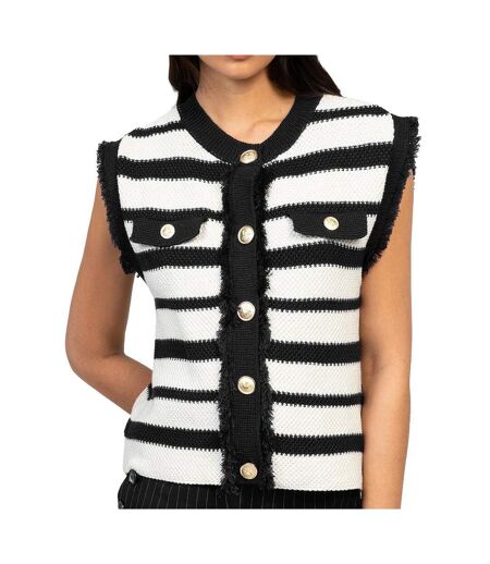 Gilet noir/blanc femme an'ge romy