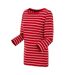 Womens/ladies baylette ii striped t-shirt high risk red/white Regatta-3
