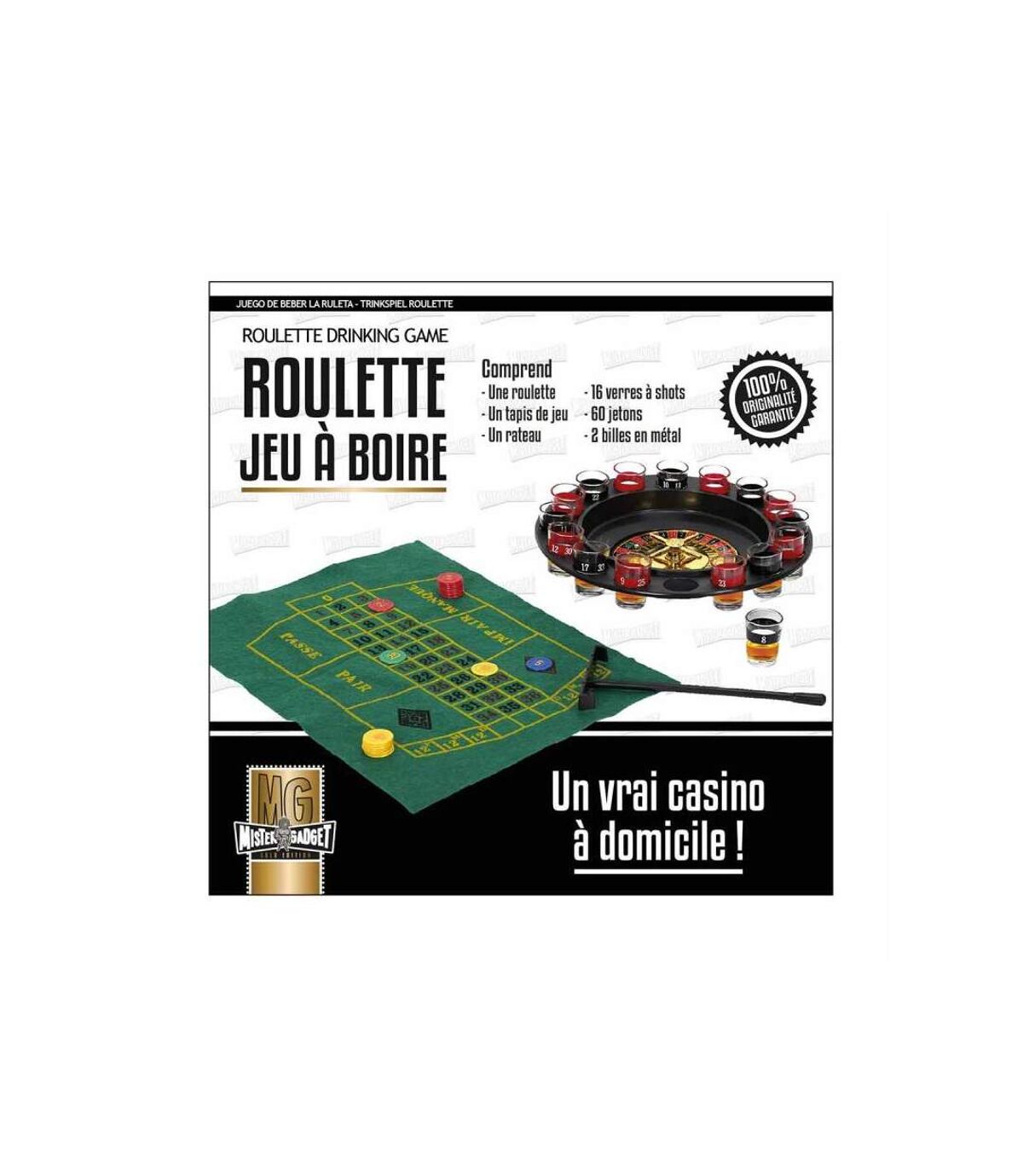 Paris Prix - Jeu De Roulette jeu à Boire 30cm Vert