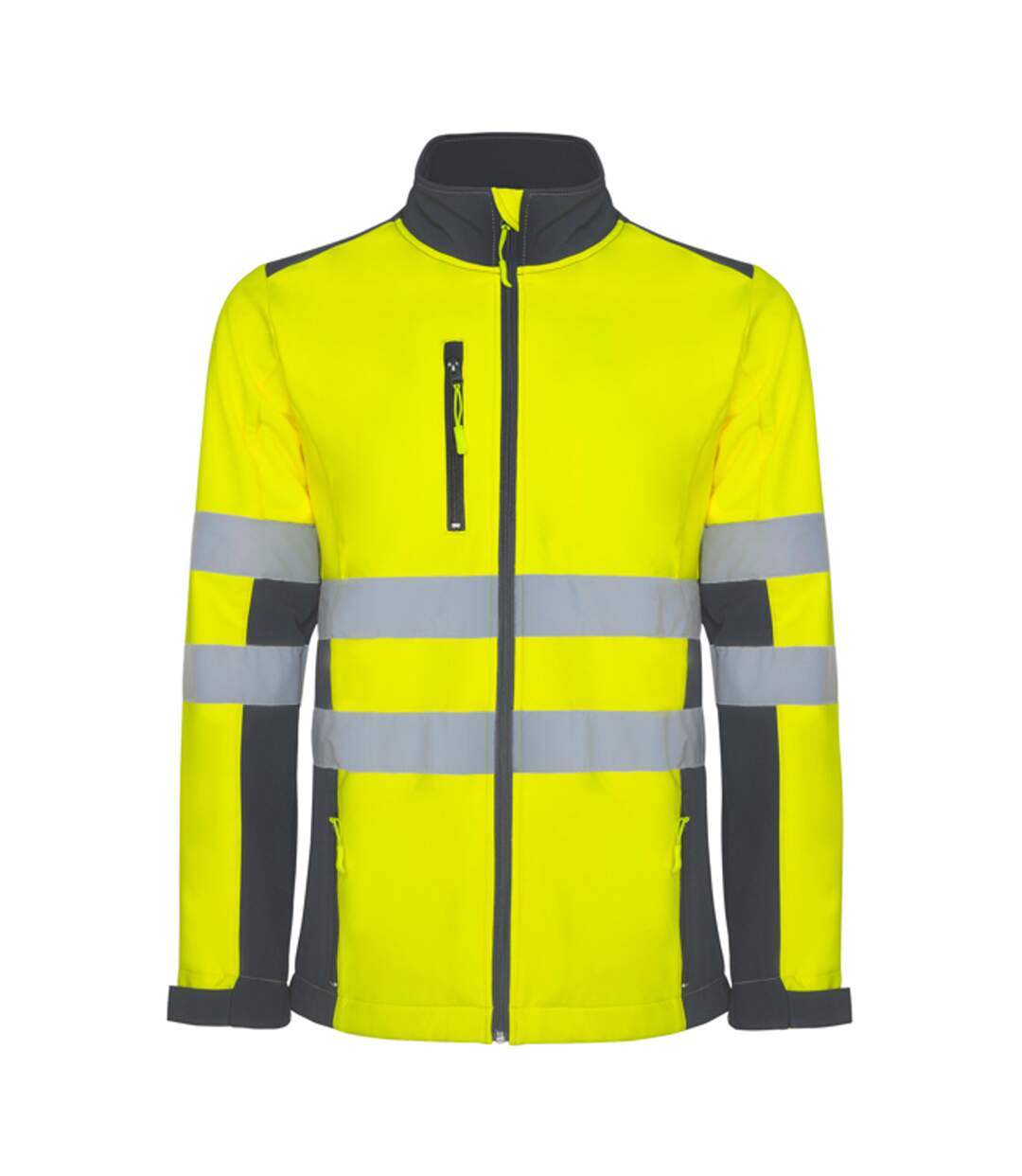 Veste Softshell Antares Homme Plomb Jaune Fluo Roly Workwear-1