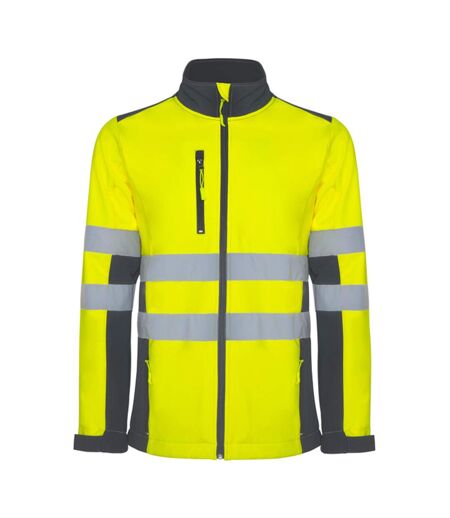 Veste Softshell Antares Homme Plomb Jaune Fluo Roly Workwear