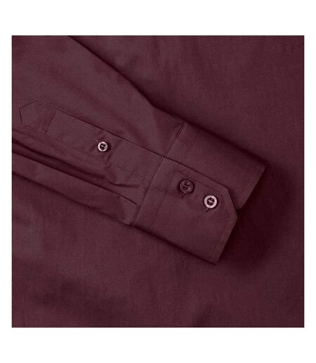 Collection Chemise À Manches Longues Homme Bordeaux Russell