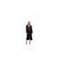 Womens/ladies Waxed Lapel Collar Longline Jacket Black Boss-1