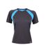 T-shirt Pace Tech Femme Anthracite Azur Cona Sports-1