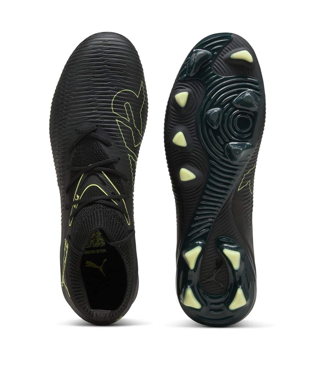 Mens Future 8 Match Firm Ground Football Boots  Black Yellow Fizz Puma-3