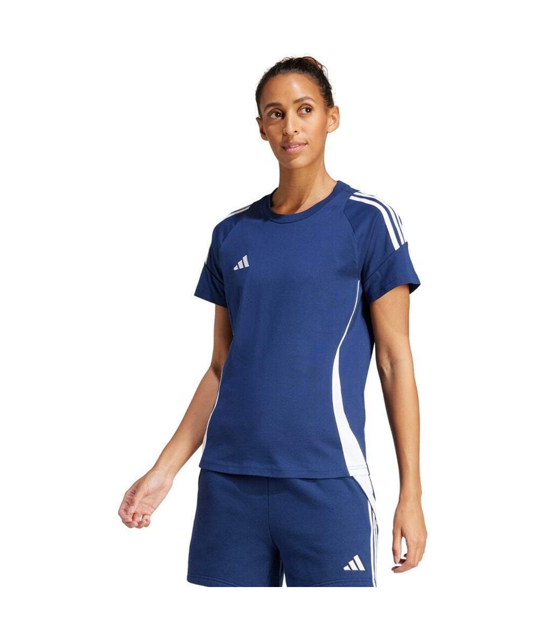 T-shirt Tiro Femme Bleu Marine Adidas-1