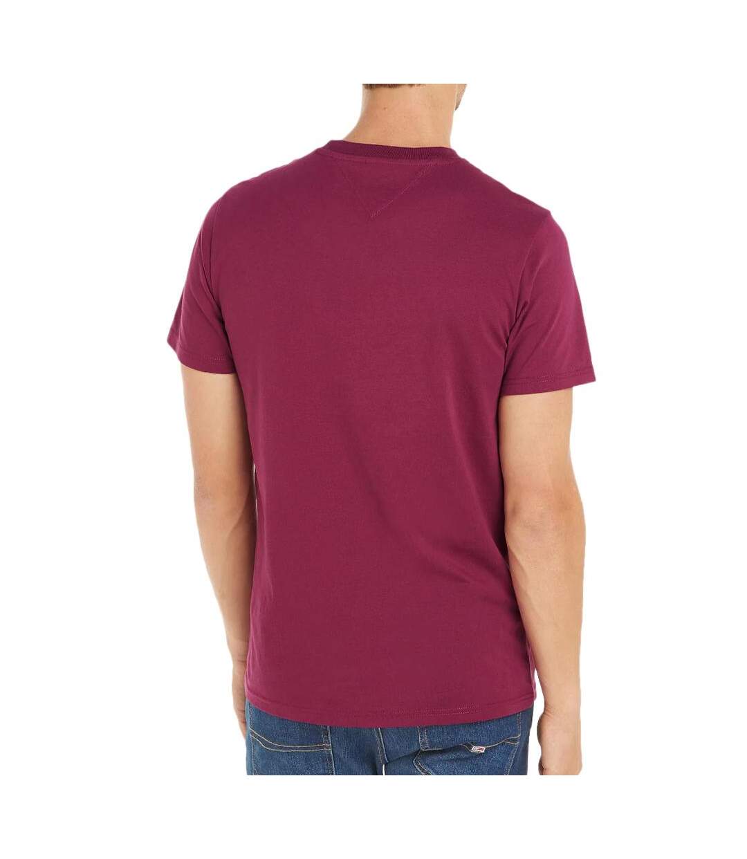 T-shirt Rouge Homme Tommy Hilfiger Slim Linear Chest - S-2