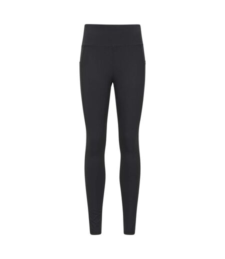 Womens/ladies Blackout High Waist Leggings Black Mountain Warehouse