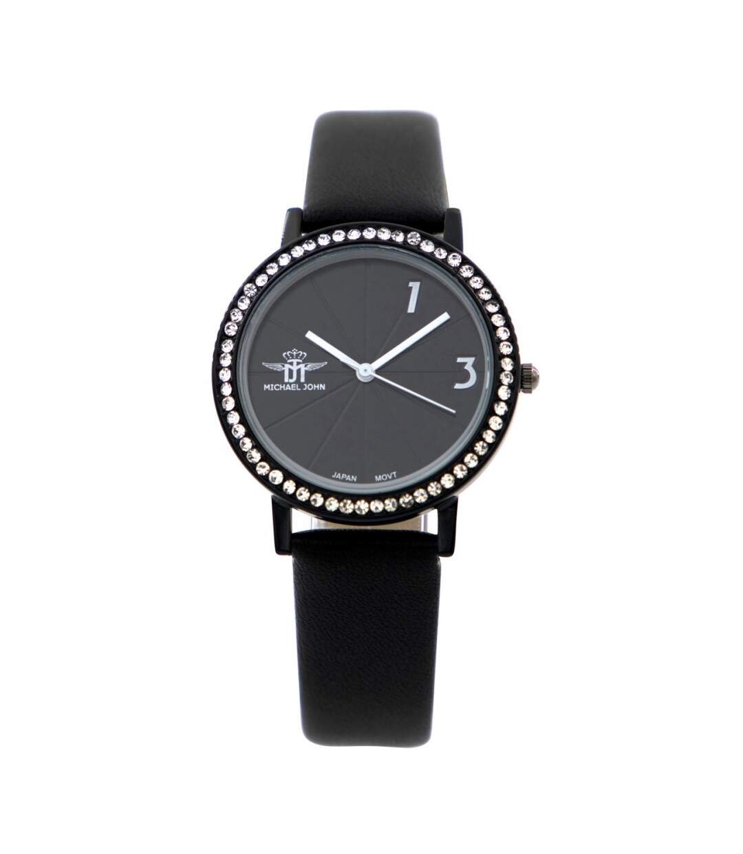 Montre Femme Noir Strass M. JOHN