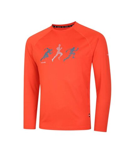 Dare 2B Mens Righteous III Running Long-Sleeved T-Shirt (Trail Blaze Red)