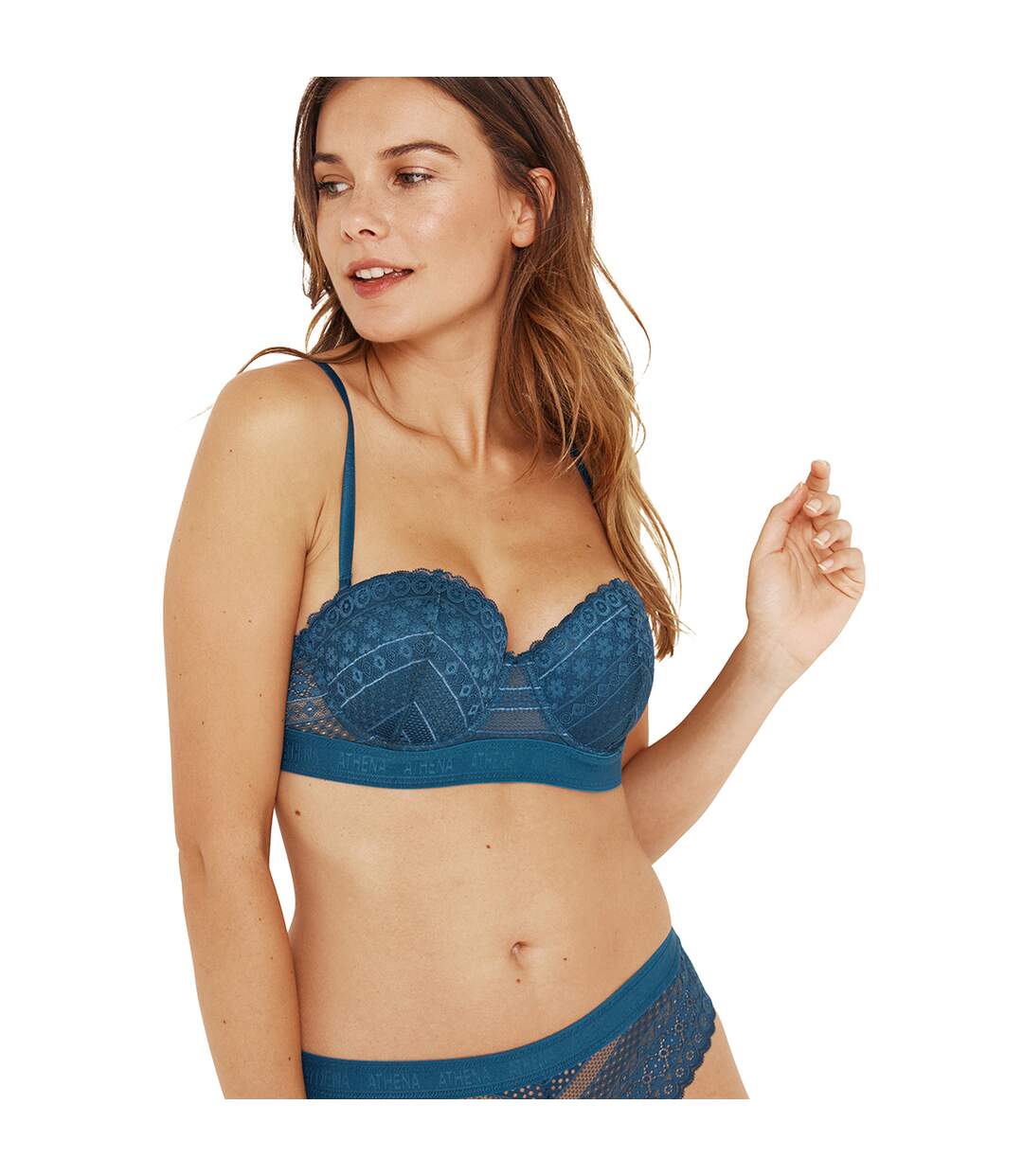 Soutien-gorge bandeau à armatures souples femme Dentelle-2