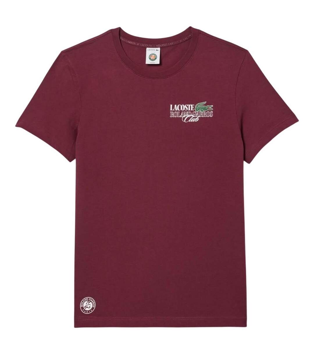 Mens Roland Garro Edition Cotton Tennis T-shirt Red Lacoste-1