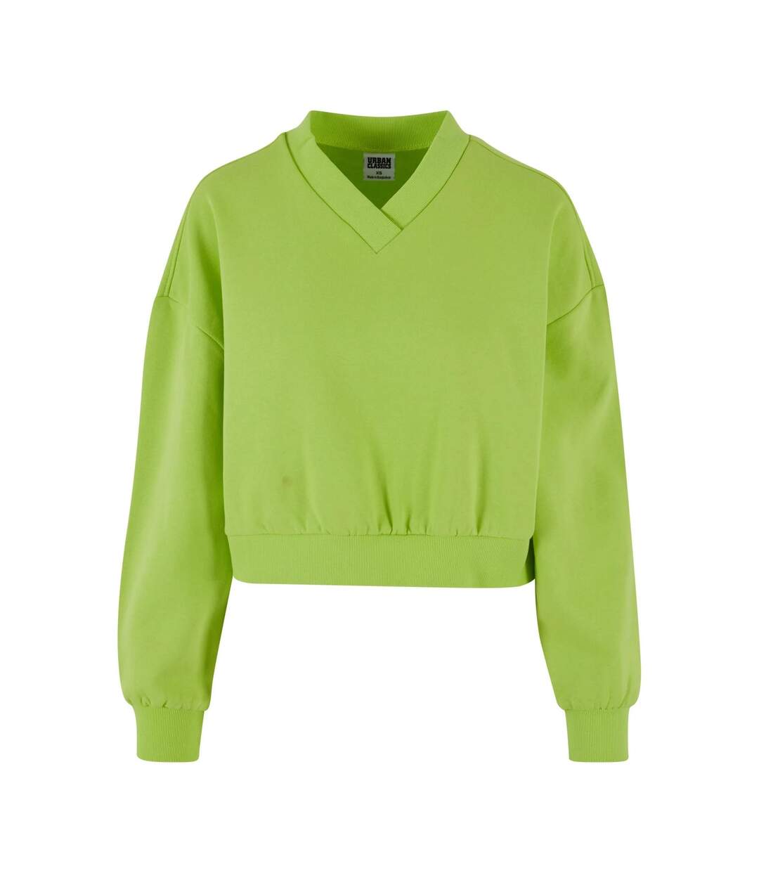 Sweat Motif/style Court Femme Jaune Fluo Urban Classics-1