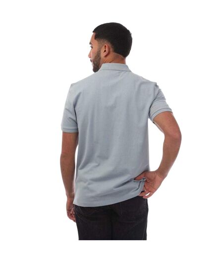 Mens Logo Pique Polo Shirt Blue Hugo