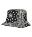 Unisex adult bandana printed bucket hat black Flexfit-2