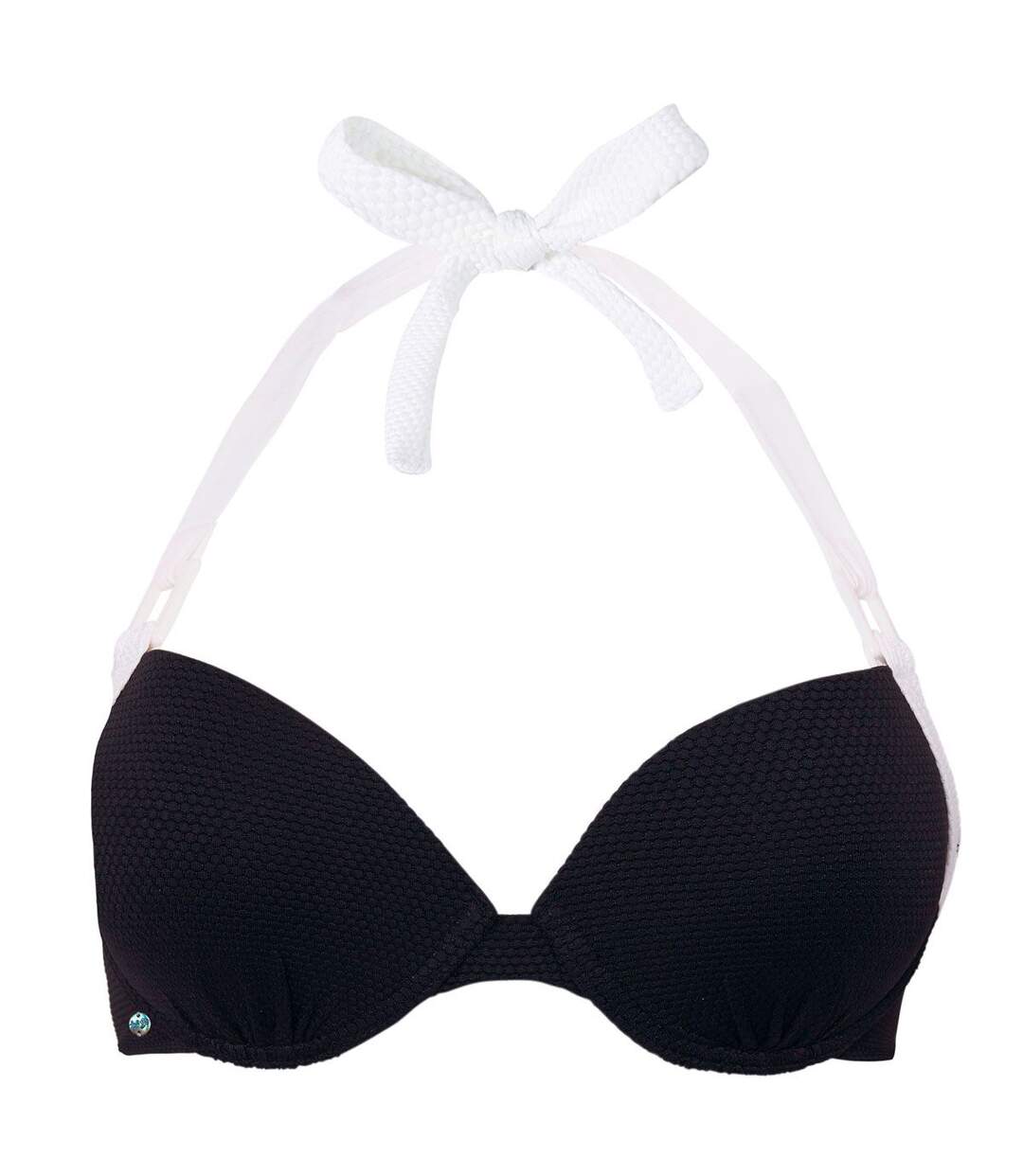 Haut de maillot push-up noir/ivoire Yéyé by Brigitte Bardot-1