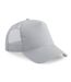 Beechfield Mens Half Mesh Trucker Cap/Headwear (Pack of 2) (Light Grey/ Light Grey)