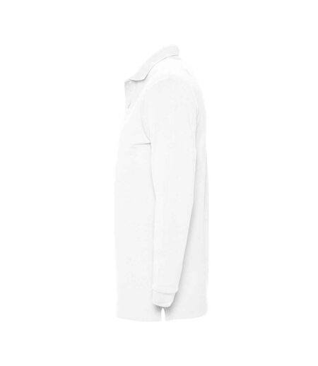 Unisex Adult Winter Ii Long-sleeved Polo Shirt White SOLS