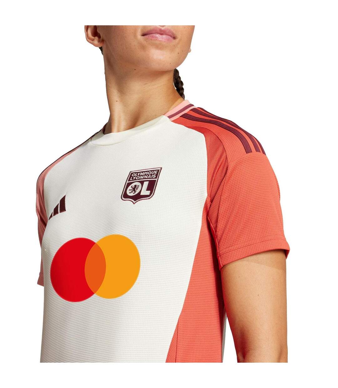 Womens/ladies 24/25 Adidas Jersey Ivory Olympique Lyonnais-4