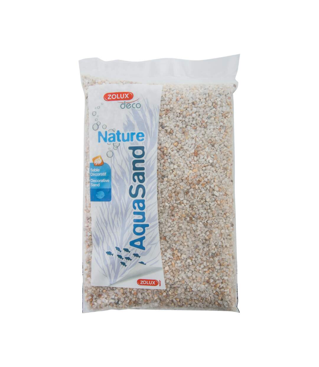 Sol décoratif Aquasand naturel quartz blanc 1kg (Lot de 5)