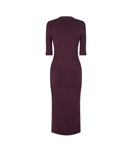 Robe Mi-longue Manches ¾ Fezanin Femme Rouge Boss