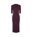 Robe Mi-longue Manches ¾ Fezanin Femme Rouge Boss-2