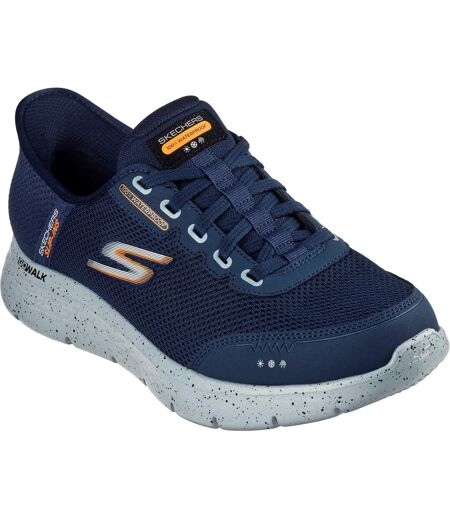 Mens go walk flex trainers navy Skechers