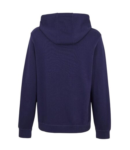 Mens Cotton Blend Pullover Hoodie Navy Hugo